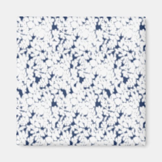 weißer und blauer Hintergrund mit einem Muster Magnet (Vorne)