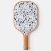 weißer und blauer Hintergrund mit einem Muster Pickleball Schläger (Vorderseite)