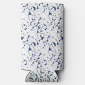 weißer und blauer Hintergrund mit einem Muster Selters Dosenkühler (Rückseite)