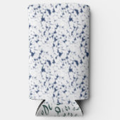 weißer und blauer Hintergrund mit einem Muster Selters Dosenkühler (Vorderseite)