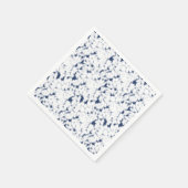 weißer und blauer Hintergrund mit einem Muster Serviette (Ecke)