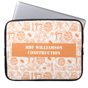 weißer und brauner architektonischer Bauingenieur  Laptopschutzhülle