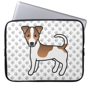 Weißer und brauner glatthaariger Jack-Russell-Terr Laptopschutzhülle