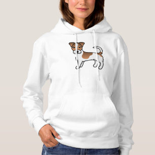 Weißer und brauner Jack-Russell-Terrier-Hund mit r Hoodie