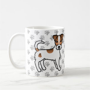 Weißer und brauner rauhaariger Parson-Russell-Terr Kaffeetasse