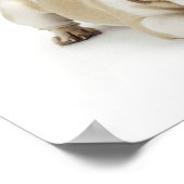 Weißer und bräunlicher Bulldogge Poster (Ecke)