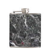 Weißer und dunkelgrauer Marmorstein Flachmann (Vorderseite)