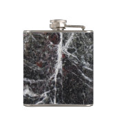 Weißer und dunkelgrauer Marmorstein Flachmann (Rückseite)