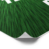 Weißer und dunkler grüner Fußballhelm Poster (Ecke)