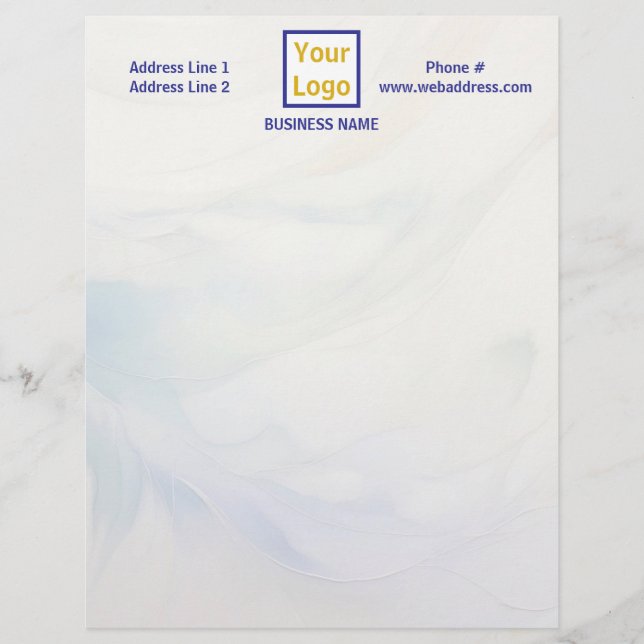 Weißer und eisblauer Rauch Briefbogen (Vorderseite)