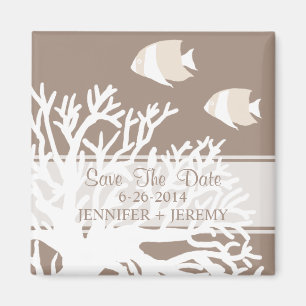 Weißer und Elfenbeintropischer Engelfisch Magnet
