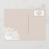 Weißer und Elfenbeintropischer Fisch Save the Date Ankündigungspostkarte (Rückseite)