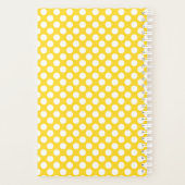 Weißer und gelber Polka-Dot Planer (Rückseite)