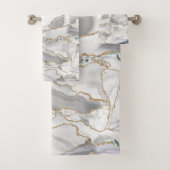 Weißer und Goldbarsch-Glitzer Badhandtuch Set (Insitu)