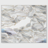 Weißer und Goldbarsch-Glitzer Geschenkpapier (Flach)