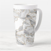 Weißer und Goldbarsch-Glitzer Milchtasse (Rechte Ecke)