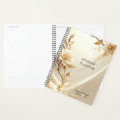 Weißer und goldener Blumenplaner Planer (Anzeige)
