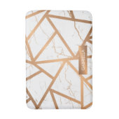 Weißer und goldener Marmor Badematte (Vorderseite Vertikal)