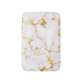 Weißer und goldener Marmor Badematte (Vorderseite Vertikal)