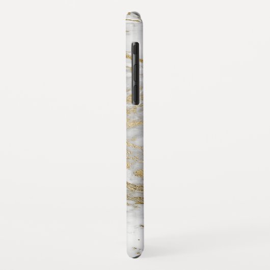 Weißer und goldener Marmor Elegante Moderne Printm Case-Mate iPhone Hülle (Hinten/Links)