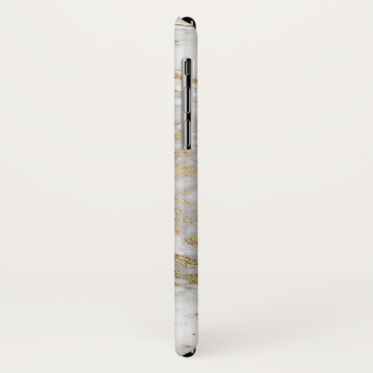Weißer und goldener Marmor Elegante Moderne Printm Case-Mate iPhone Hülle (Hinten/Links)
