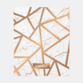 Weißer und goldener Marmor Fleecedecke (Vorderseite)