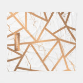 Weißer und goldener Marmor Fleecedecke (Vorderseite (Horizontal))