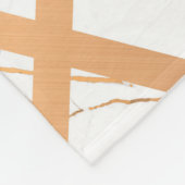 Weißer und goldener Marmor Fleecedecke (Ecke)