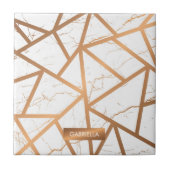 Weißer und goldener Marmor Fliese (Vorderseite)