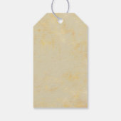 Weißer und goldener Marmor Geschenkanhänger (Rückseite)