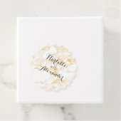 Weißer und goldener Marmor Geschenkanhänger (Beispiel)