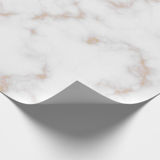 Weißer und goldener Marmor Geschenkpapier (Ecke)