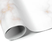 Weißer und goldener Marmor Geschenkpapier (Rolleneckpunkt)