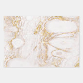 Weißer und goldener Marmor Geschenkpapier Set (Vorderseite 2)
