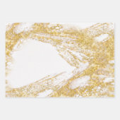 Weißer und goldener Marmor Geschenkpapier Set (Vorderseite)