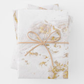 Weißer und goldener Marmor Geschenkpapier Set (Beispiel)