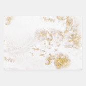 Weißer und goldener Marmor Geschenkpapier Set (Vorderseite)