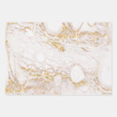 Weißer und goldener Marmor Geschenkpapier Set (Vorderseite)