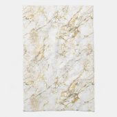 Weißer und goldener Marmor Geschirrtuch (Vertikal)