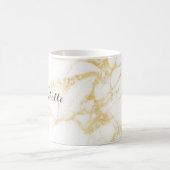 Weißer und goldener Marmor Kaffeetasse (Mittel)