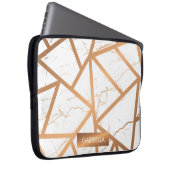 Weißer und goldener Marmor Laptopschutzhülle (Vorne Rechts)