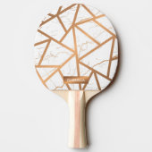 Weißer und goldener Marmor Tischtennis Schläger (Rückseite)