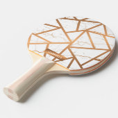 Weißer und goldener Marmor Tischtennis Schläger (Vorderseite)