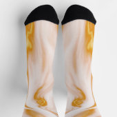 Weißer und goldener Marmorstein Socken (Oben)