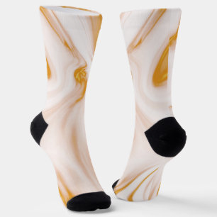 Weißer und goldener Marmorstein Socken