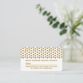 Weißer und goldener Polka-Dot , Windelkreuz Begleitkarte (Stehend Vorderseite)