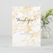 Weißer und Goldmarmor Einladung (Stehend Vorderseite)