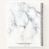 Weißer und grauer Imitat Notizblock (Rückseite)