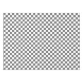 Weißer und grauer karierter Karo Tischdecke (Vorderseite (Horizontal))