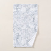 Weißer und grauer Marmor Badhandtuch Set (Handtuch)